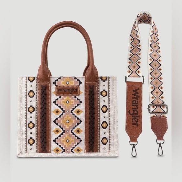 Wrangler Handbags - NWT Wrangler Western Boho Aztec Tote Bag/Crossbody + Dustbag WG2202-8120SCF